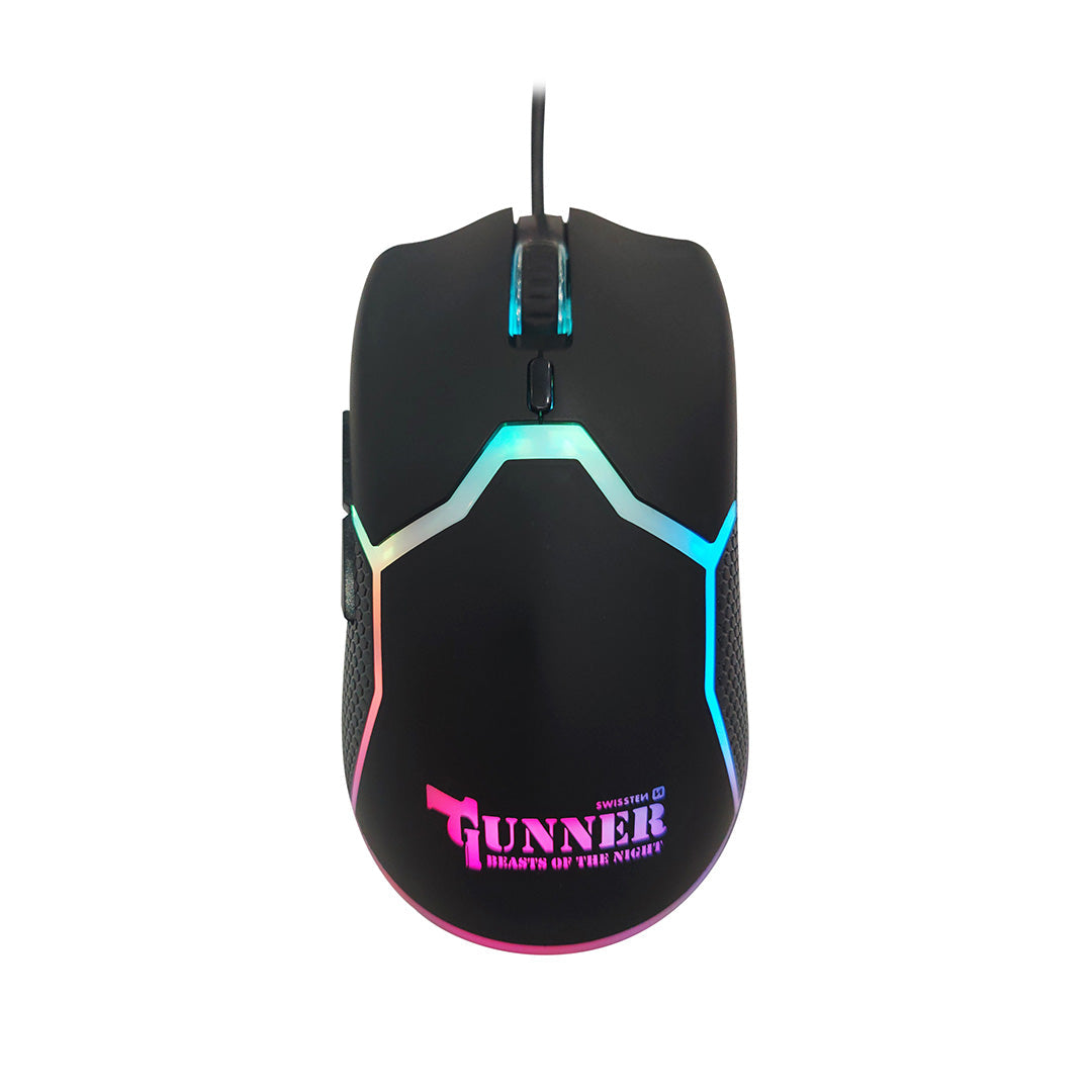 Swissten Gunner Gaming-Maus | Schwarz