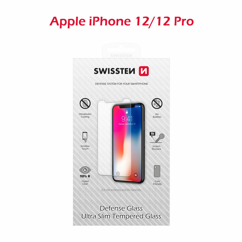 iPhone 12 / iPhone 12 Pro Defense Tempered Glass Screen Protector