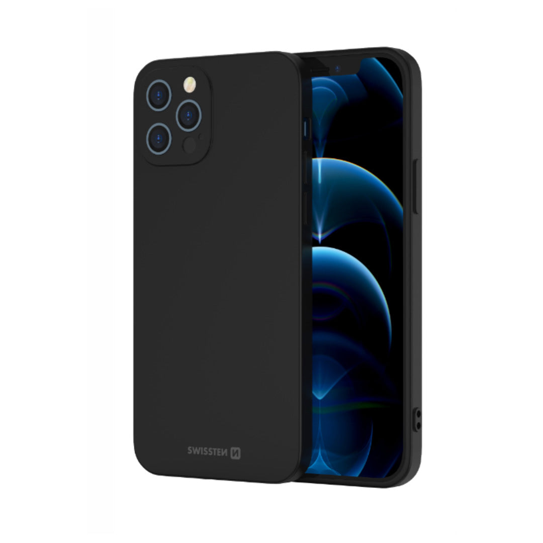 Swissten iPhone 12 / iPhone 12 Pro Soft Joy Hülle | Schwarz