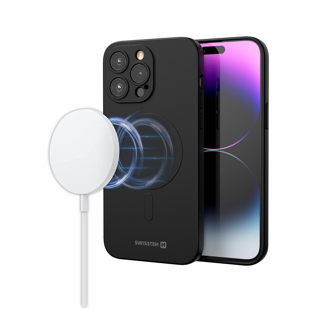 Swissten iPhone 15 Pro Max Soft Joy Magstick Hülle | Schwarz