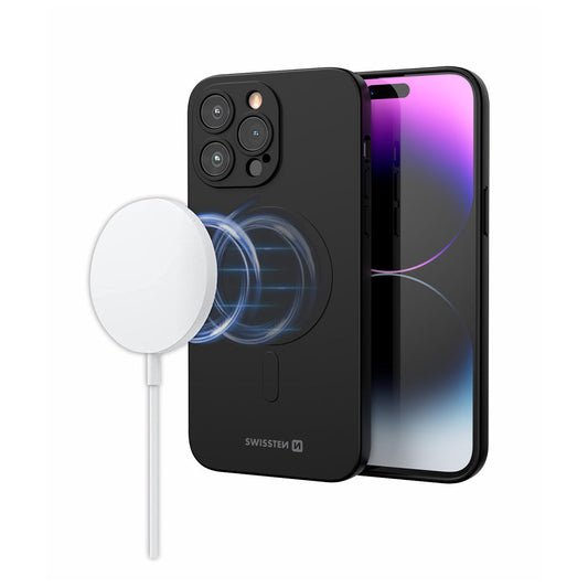 Swissten iPhone 15 Pro Max Soft Joy Magstick Hülle | Schwarz